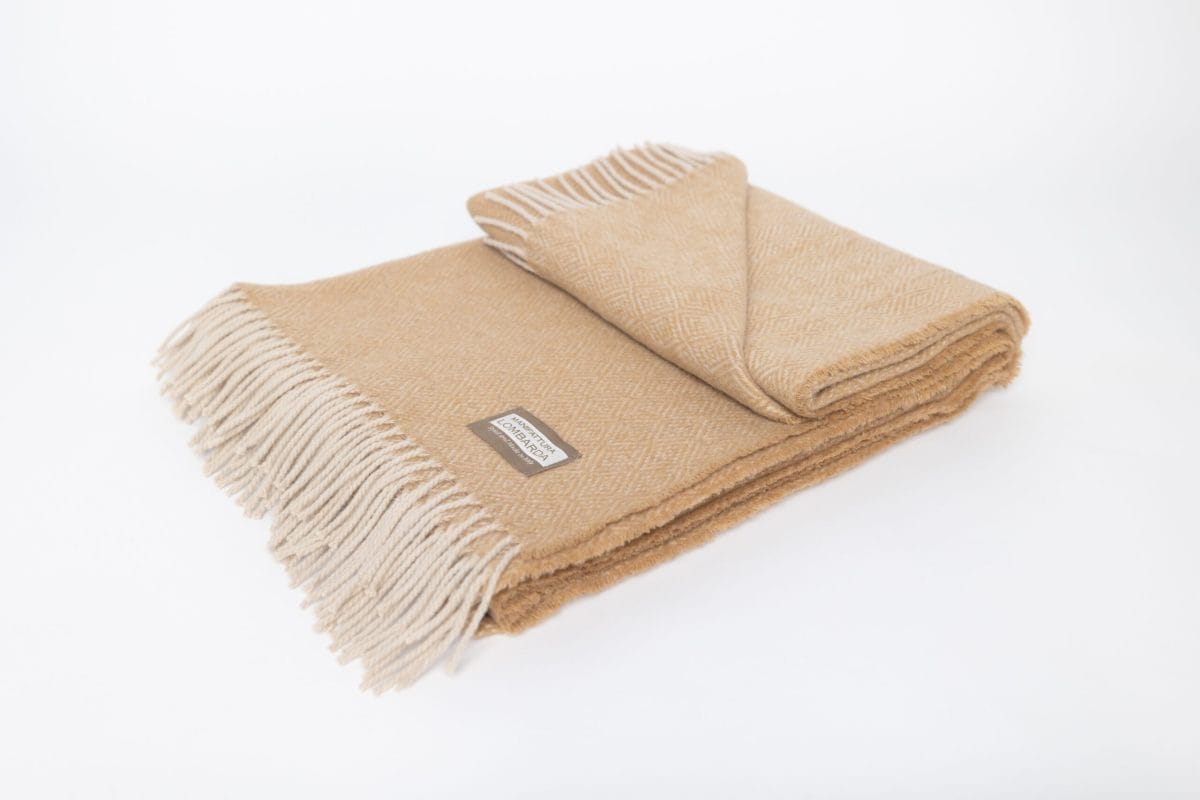 Manifattura Lombarda plaid – camel – Sirmione