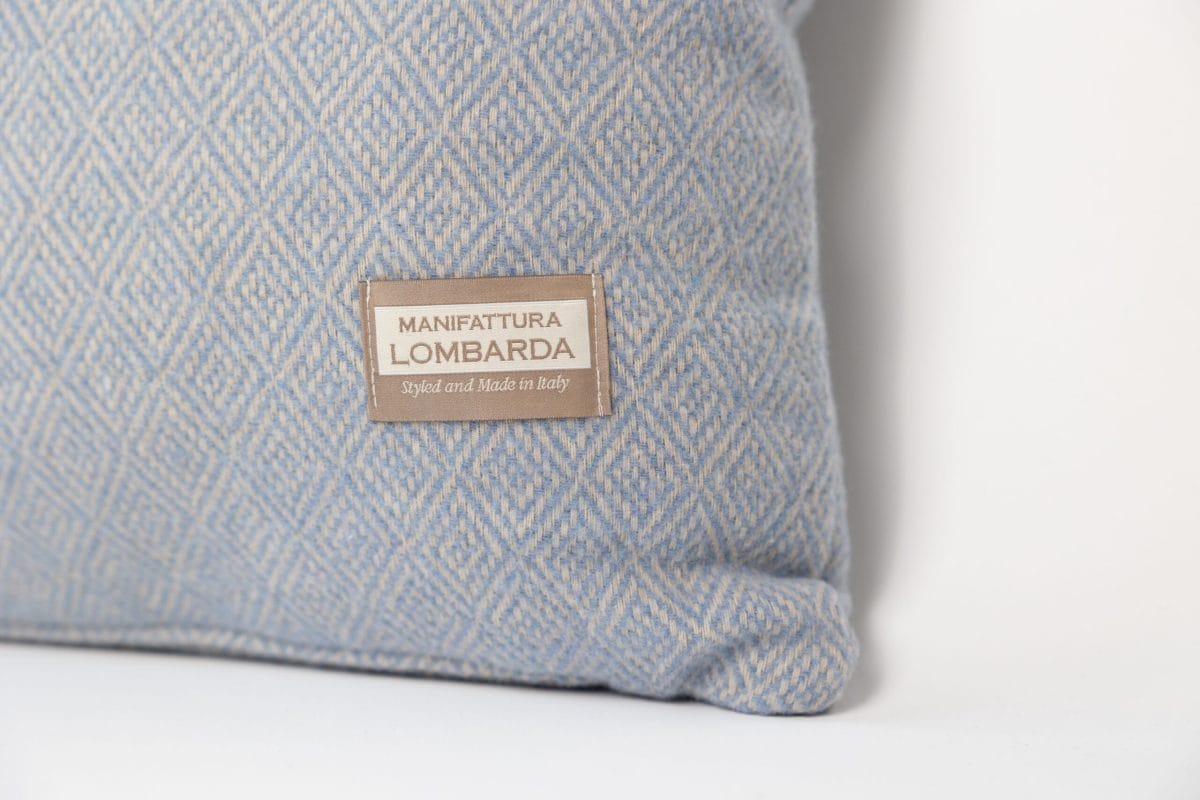 Manifattura Lombarda kussen – 45×45 – lichtblauw – Sirmione - Afbeelding 3