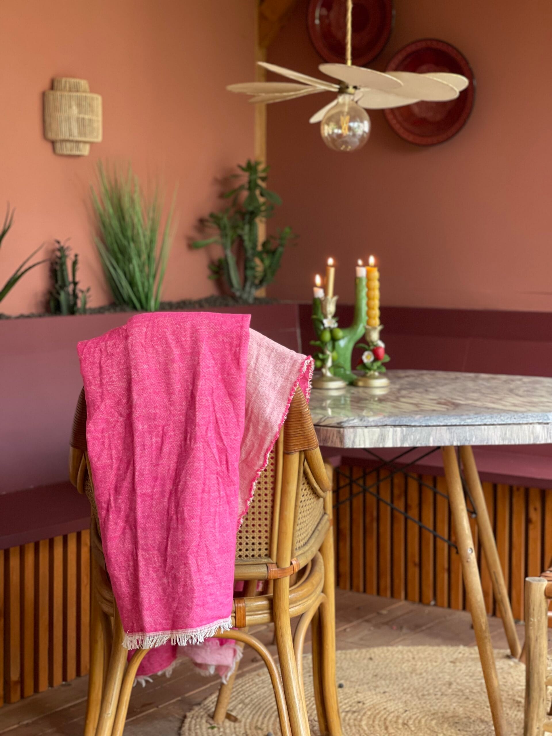 Manifattura Lombarda Plaid – Fuchsia – Capri - Afbeelding 2